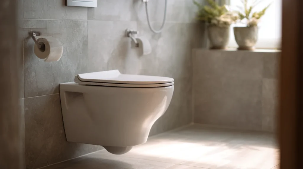 Montering af væghængt toilet